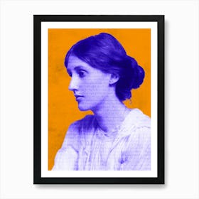 Colorful collage A Room of One's Own, Virginia woolf, English Art Print