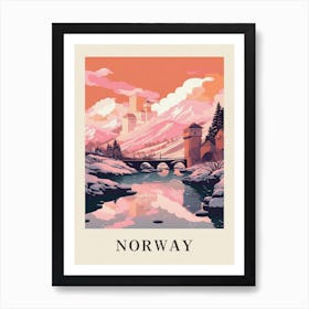 Vintage Travel Poster Norway 2 Art Print