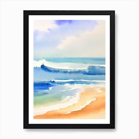 Coolum Beach, Australia Watercolour Art Print