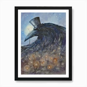 Nightfall Watercolors Painted 1 Art Print