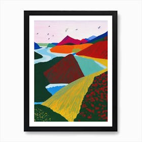 Los Glaciares National Park 2 Argentina Abstract Colourful Art Print