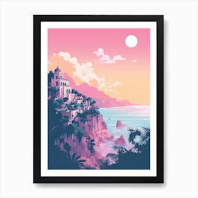 Capri In Risograph Style 1 Art Print