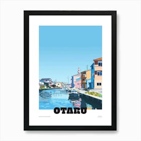 Otaru Japan 2 Colourful Travel Poster Art Print