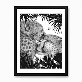 Cheetah Love Art Print