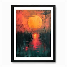 Sunset Over Water Art Print