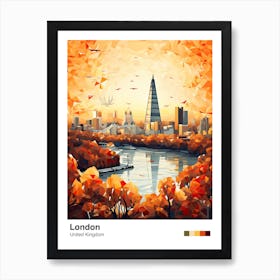 London View   Geometric Vector Illustration 1 Poster Art Print