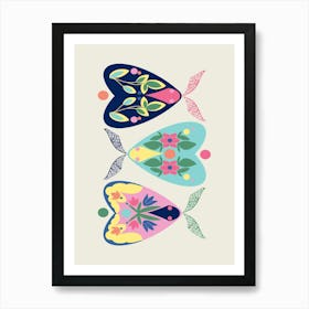 Three Fish Modern Art Print