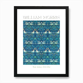 William Morris Birds Pattern HD Remastered Vibrant Labelled Poster Print Cotton Exhibition Perfect for a Feature Wall Art Print