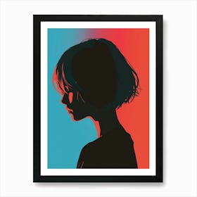 Silhouette Of A Girl 2 Art Print