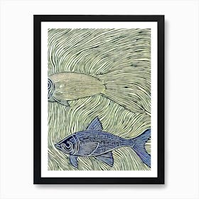 Unicornfish II Linocut Art Print