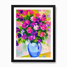 Phlox Floral Abstract Block Colour 2 Flower Art Print
