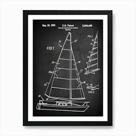 Sailboat Patent Print Sail Rig Stay Sail System Sail Boat Patent Sailing Boat Art Sail Boat Print Sail Boat Art Patent Print Vb4401 Art Print
