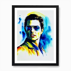 Tom Cruise In Top Gun: Maverick Watercolor 2 Art Print