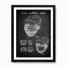 Ice Hockey Hockey Helmet Patent Print Ice Hockey Face Mask Martinitz Face Mask Ice Hockey Patent Hockey Art Ice Hockey Sh3471 Art Print