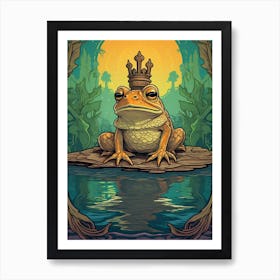 King Of Frogs Art Nouveau 6 Art Print