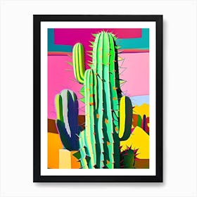 Nopal Cactus Modern Abstract Pop 2 Art Print
