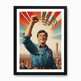 First May Happy Labour Day 5 Art Print