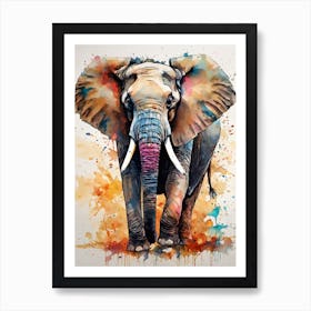 Elephant Canvas Art Art Print