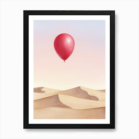 Red Balloon In The Desert Affiche