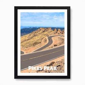 Pikes Peak, Mountain, USA, Nature, Rocky Mountains, Climbing, Wall Print, Art Print Art Print