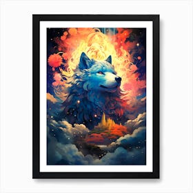 Wolf In The Sky 5 Art Print