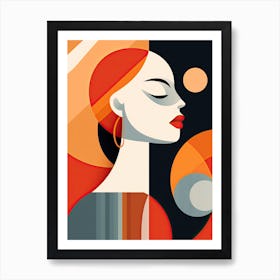 Abstract Woman'S Face Art Print