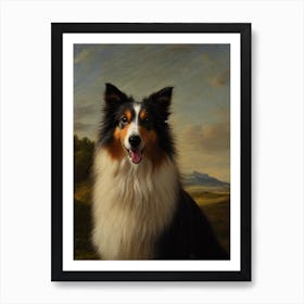 Shetland Sheepdog Renaissance Portrait Oil Painting Art Print