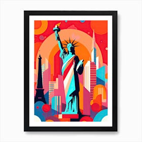 Liberty In New York City Art Print