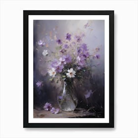 Purple Flowers In A Vase 1 Art Print