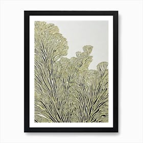 Acropora Suharsonoi Ii Linocut Art Print