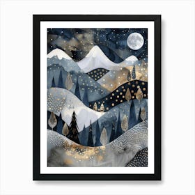 Snowy Mountains 4 Art Print