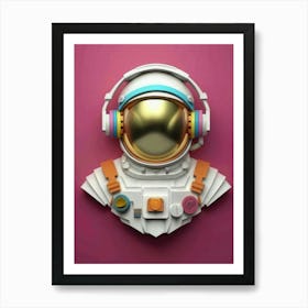 Astronaut Helmet Art Print