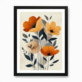 Orange Poppies 2 Art Print