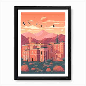 Phoenix United States Travel Illustration 2 Art Print