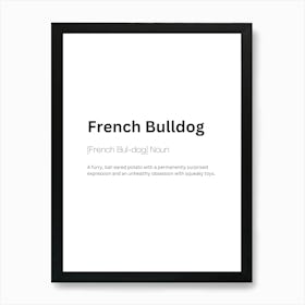 French Bulldog Definition Meaning Art Print