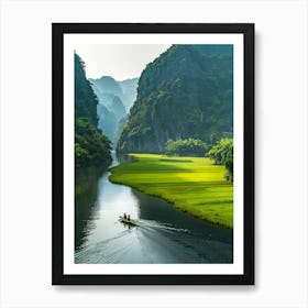 Boat On A River 2 Art Print