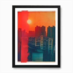 Beijing Polaroid Inspired Art Print