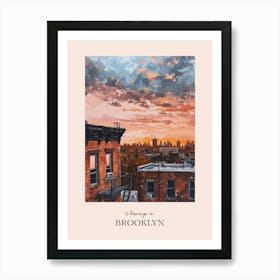 Mornings In Brooklyn Rooftops Morning Skyline 3 Art Print