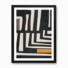 Abstract Black And White Art Print