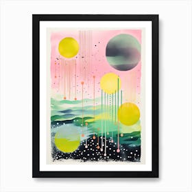 Abstract Landscape Risograph Style 33 Art Print