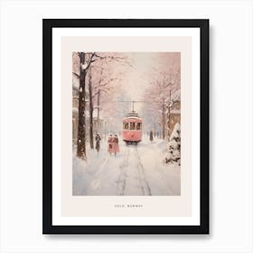 Dreamy Winter Painting Poster Oslo Norway 3 Art Print