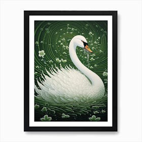 Ohara Koson Inspired Bird Painting Swan 3 Art Print