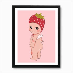 Strawberry Baby | Kewpie Inspired Art Print