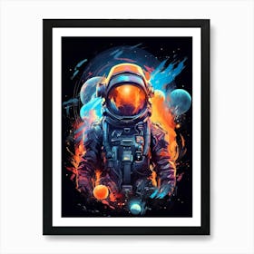 Astronaut Painting 1 Art Print