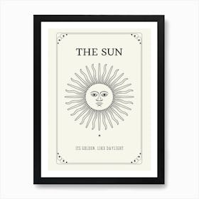 The Sun Print | The Sun and Moon Print Art Print