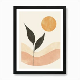 Sun And Plant Art Print