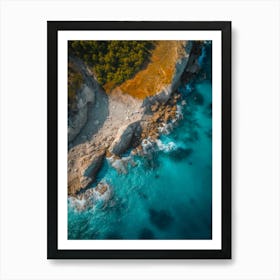 Aerial View Of The Coast 1 Art Print