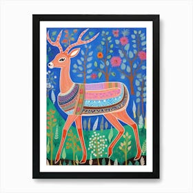 Maximalist Animal Painting Gazelle 1 Art Print