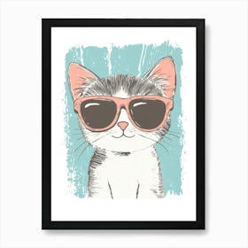 Cat In Sunglasses 13 Art Print