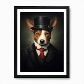 Gangster Dog Basenji Dog Art Print